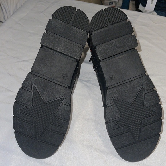 Shoe Dazzle Black Motorcycle Boots Size 7.5 - Picture 4 of 6